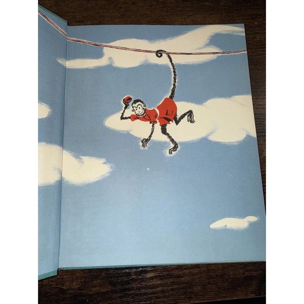 RARE 1956 Children's Book - Five Cents to See the Monkey - Cook & Wohlberg EUC!!